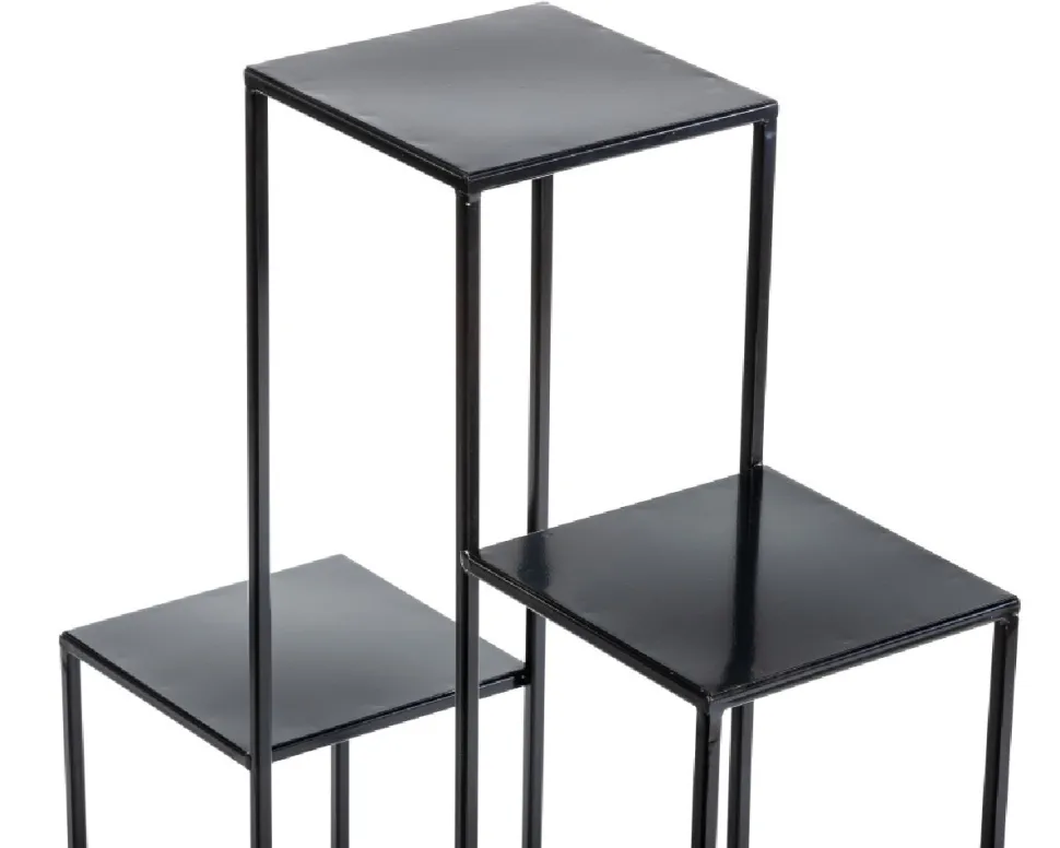 Nowoczesny kwietnik Podium 80 cm czarny LOFT