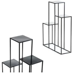 Nowoczesny kwietnik Podium 80 cm czarny LOFT