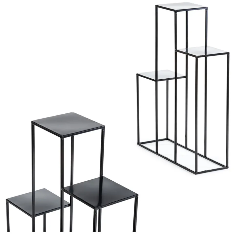 Nowoczesny kwietnik Podium 80 cm czarny LOFT