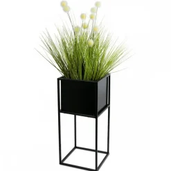 Nowoczesny kwietnik stojak czarny 50 cm LOFT