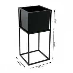 Nowoczesny kwietnik stojak czarny 50 cm LOFT