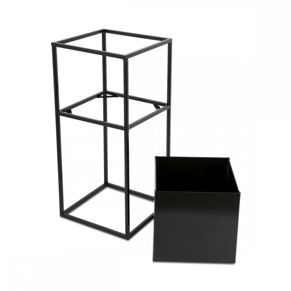 Nowoczesny kwietnik stojak czarny 50 cm LOFT