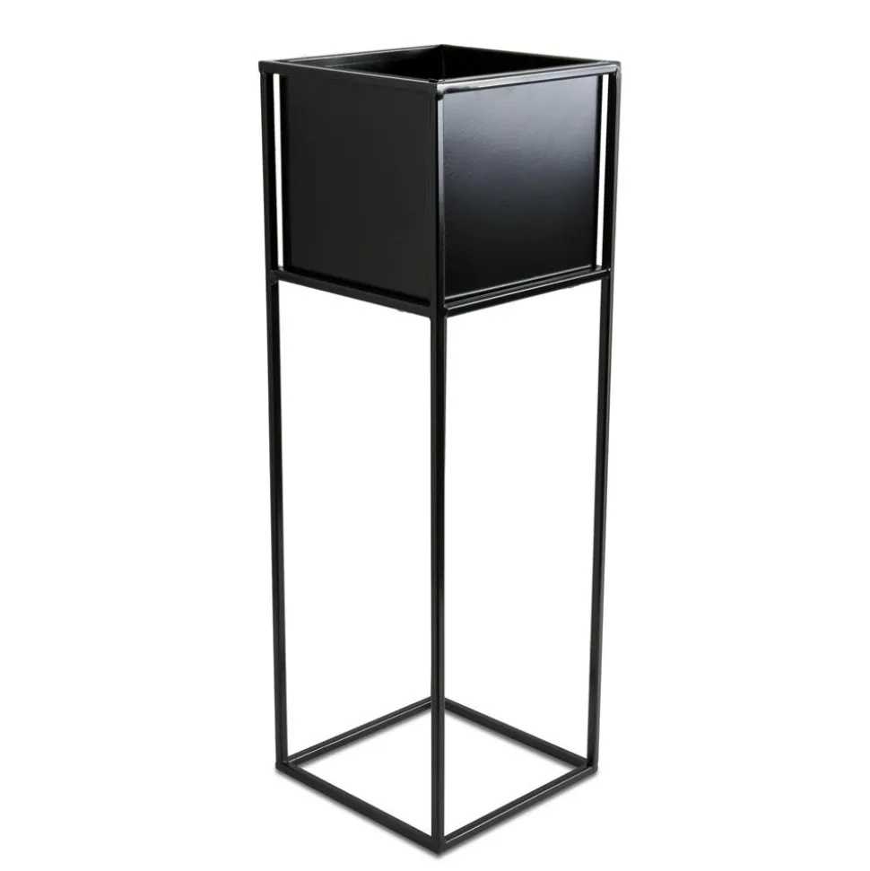 Nowoczesny kwietnik stojak czarny 70 cm LOFT