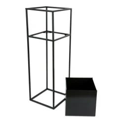Nowoczesny kwietnik stojak czarny 70 cm LOFT