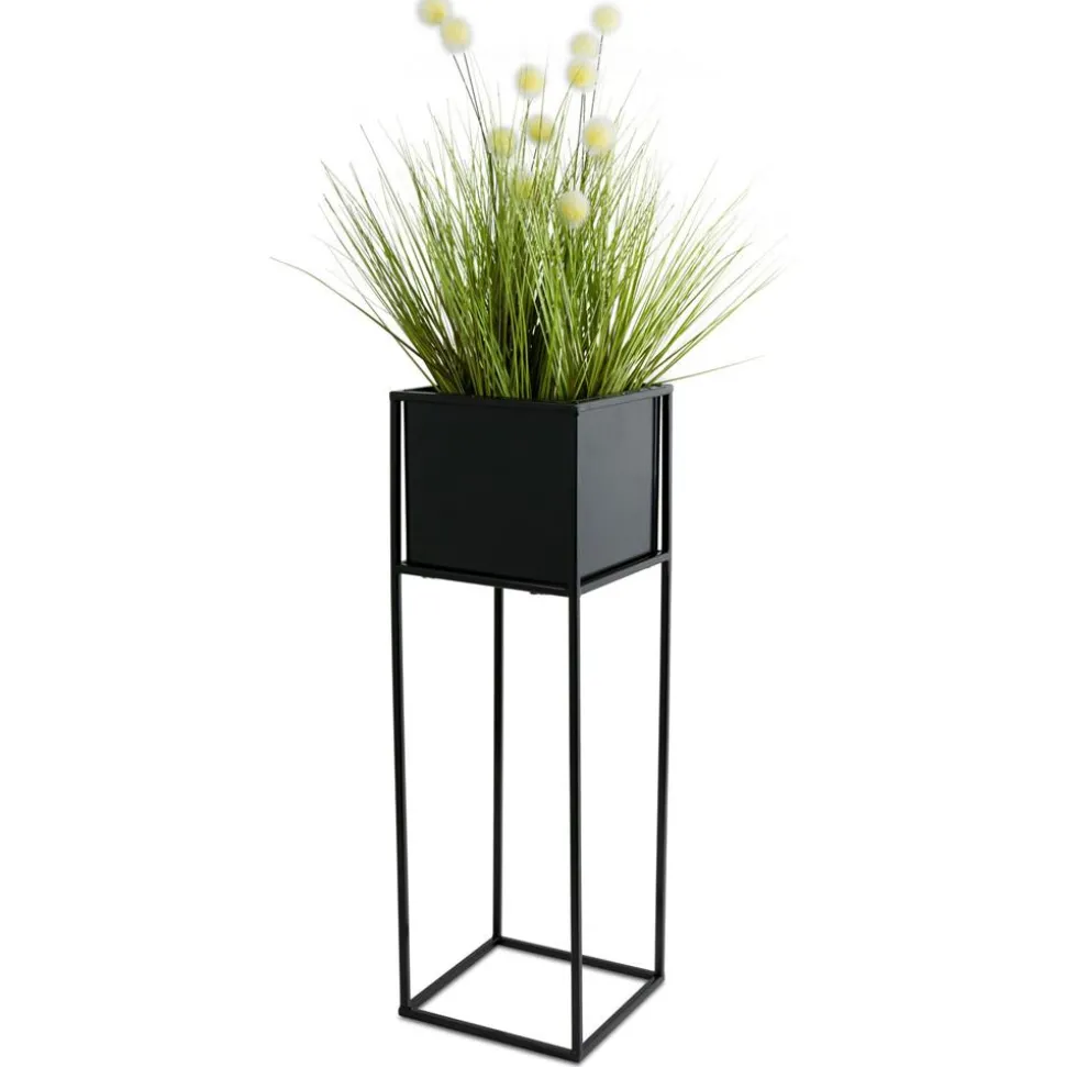 Nowoczesny kwietnik stojak czarny 70 cm LOFT