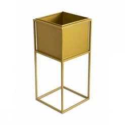 Nowoczesny kwietnik stojak złotym 50 cm GLAM