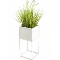 Nowoczesny kwietnik stojak biały 50 cm GLAM