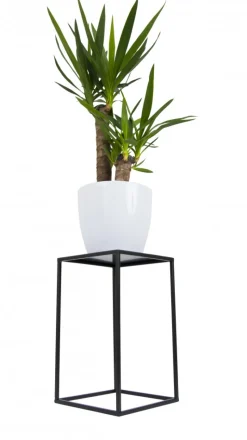 Nowoczesny kwietnik stojący 40 cm czarny LOFT