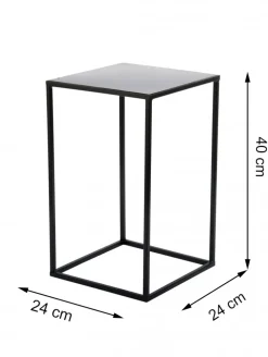 Nowoczesny kwietnik stojący 40 cm czarny LOFT