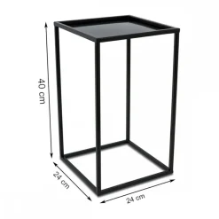 Nowoczesny kwietnik stojący 40 cm czarny