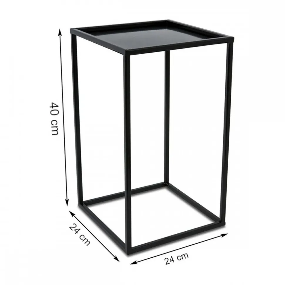 Nowoczesny kwietnik stojący 40 cm czarny