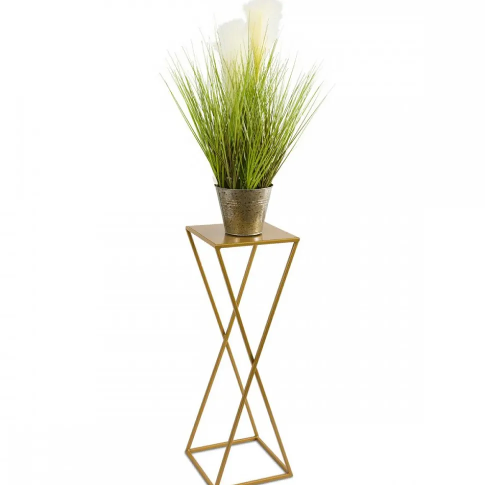 Nowoczesny kwietnik stojący 70 cm złotym GLAM