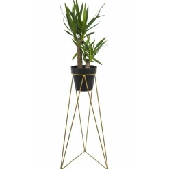 Nowoczesny kwietnik stojący 90 cm złoty GLAMOUR