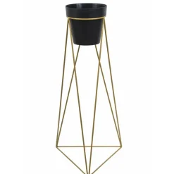 Nowoczesny kwietnik stojący 90 cm złoty GLAMOUR