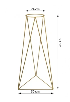 Nowoczesny kwietnik stojący 90 cm złoty GLAMOUR