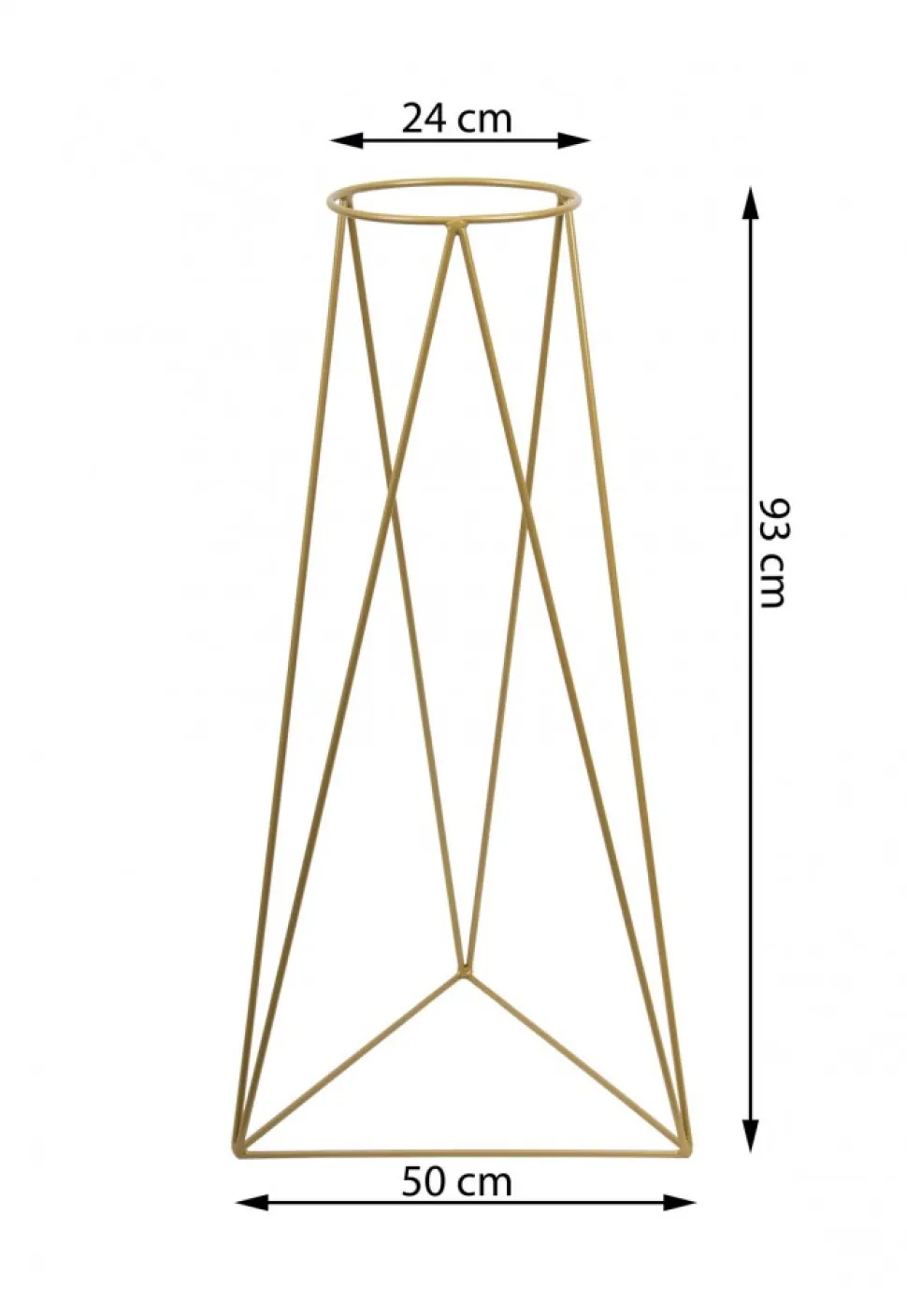 Nowoczesny kwietnik stojący 90 cm złoty GLAMOUR