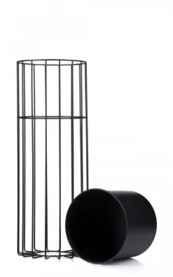 Nowoczesny kwietnik z osłonką 55 cm LOFT metalowy