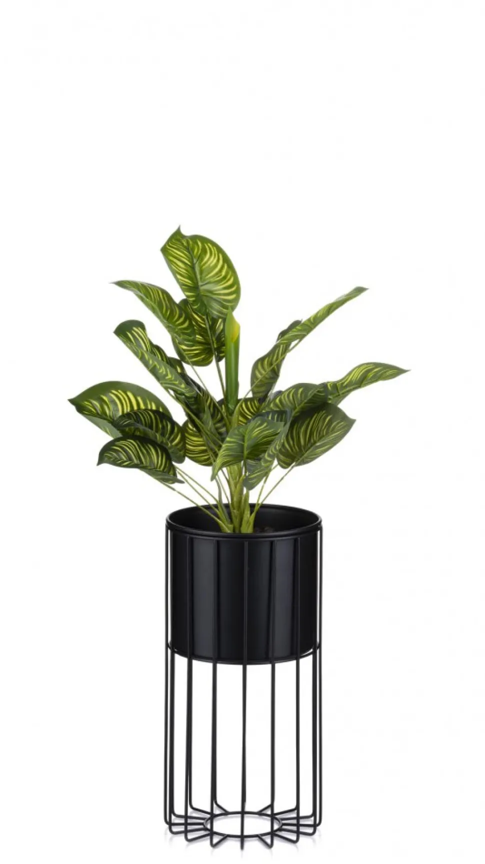 Nowoczesny kwietnik z osłonką 42 cm LOFT metalowy