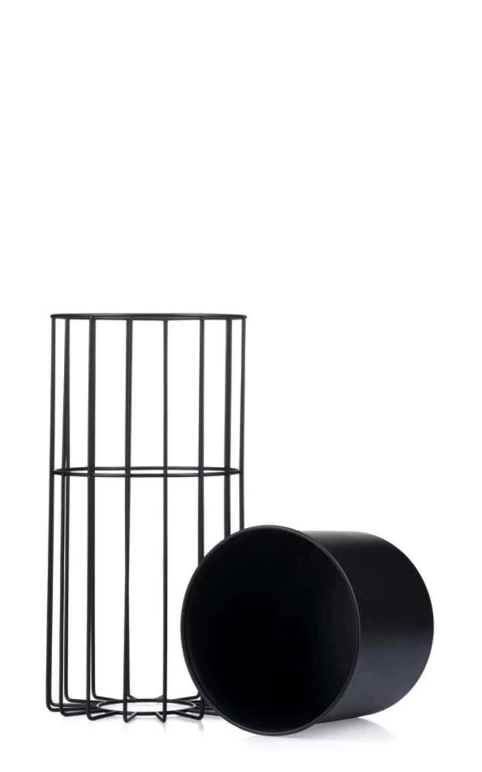 Nowoczesny kwietnik z osłonką 42 cm LOFT metalowy