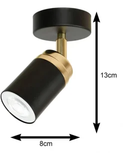 Nowoczesny plafon czarny lampa spot Reno