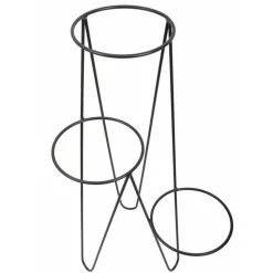 Nowoczesny potrójny kwietnik 95 cm czarny LOFT