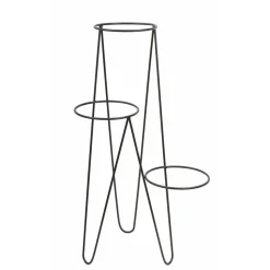 Nowoczesny potrójny kwietnik 95 cm czarny LOFT