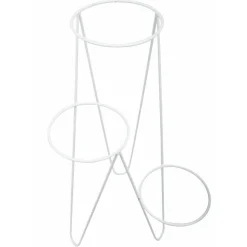 Nowoczesny potrójny kwietnik 95 cm biały GLAM