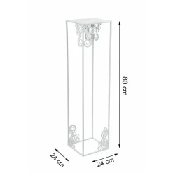 Nowoczesny stojący kwietnik 80cm biały LOFT