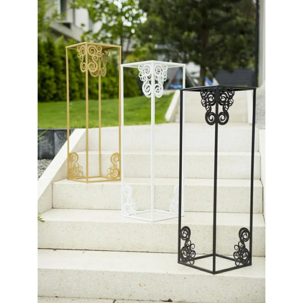 Nowoczesny stojący kwietnik 80cm biały LOFT