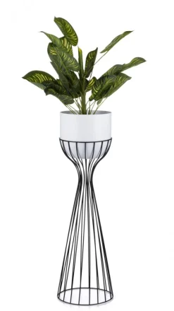 Nowoczesny kwietnik czarno biały 68 cm LOFT * HowHomely Hot