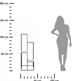 Nowoczesny kwietnik czarno biały 110 cm LOFT * HowHomely Hot
