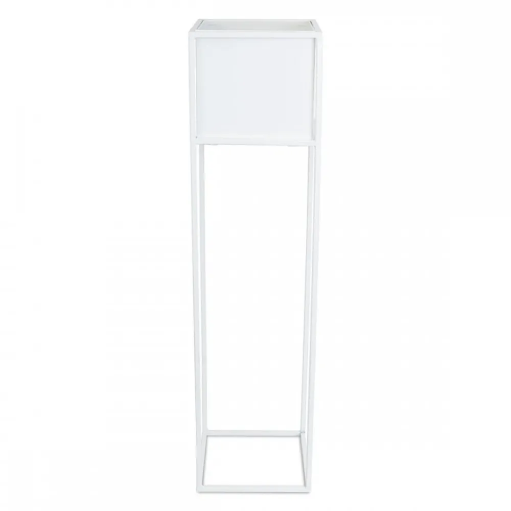 Nowoczesny kwietnik stojak biały 90 cm GLAM * HowHomely Outlet