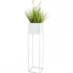 Nowoczesny kwietnik stojak biały 90 cm GLAM * HowHomely Outlet