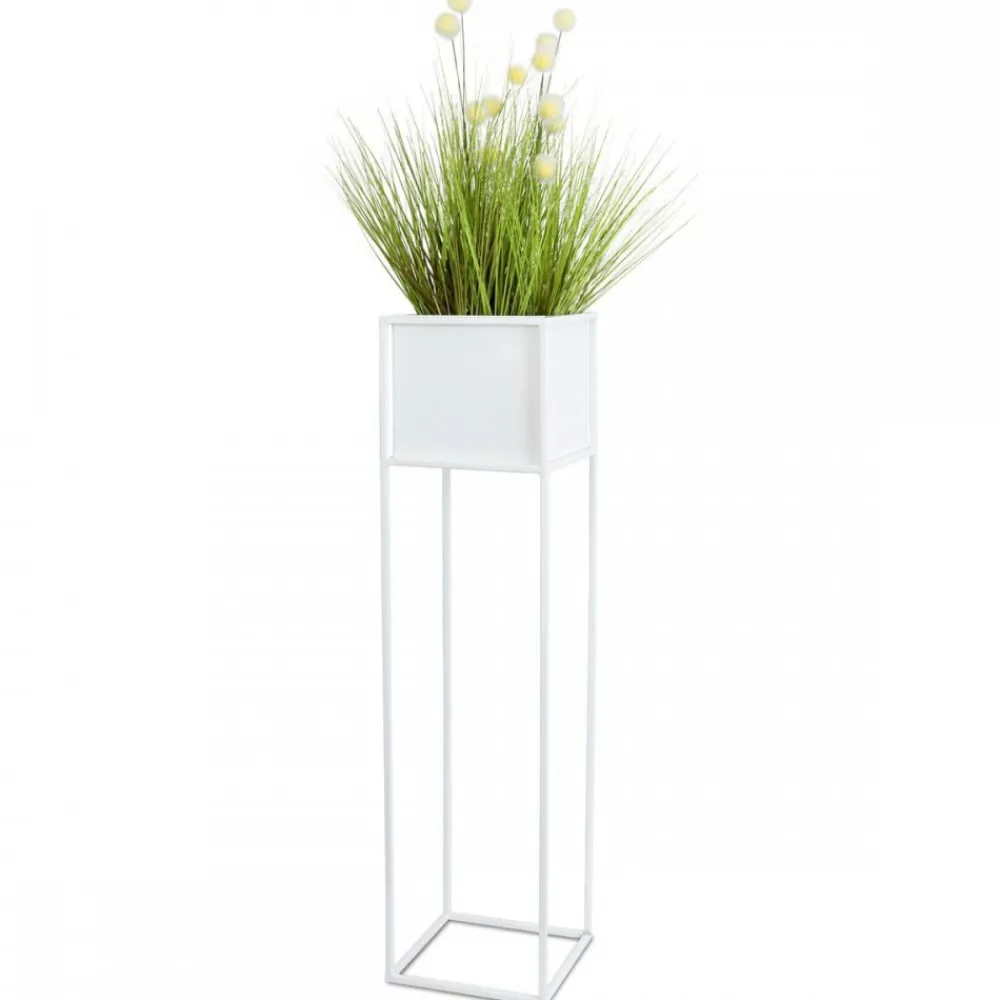 Nowoczesny kwietnik stojak biały 90 cm GLAM * HowHomely Outlet