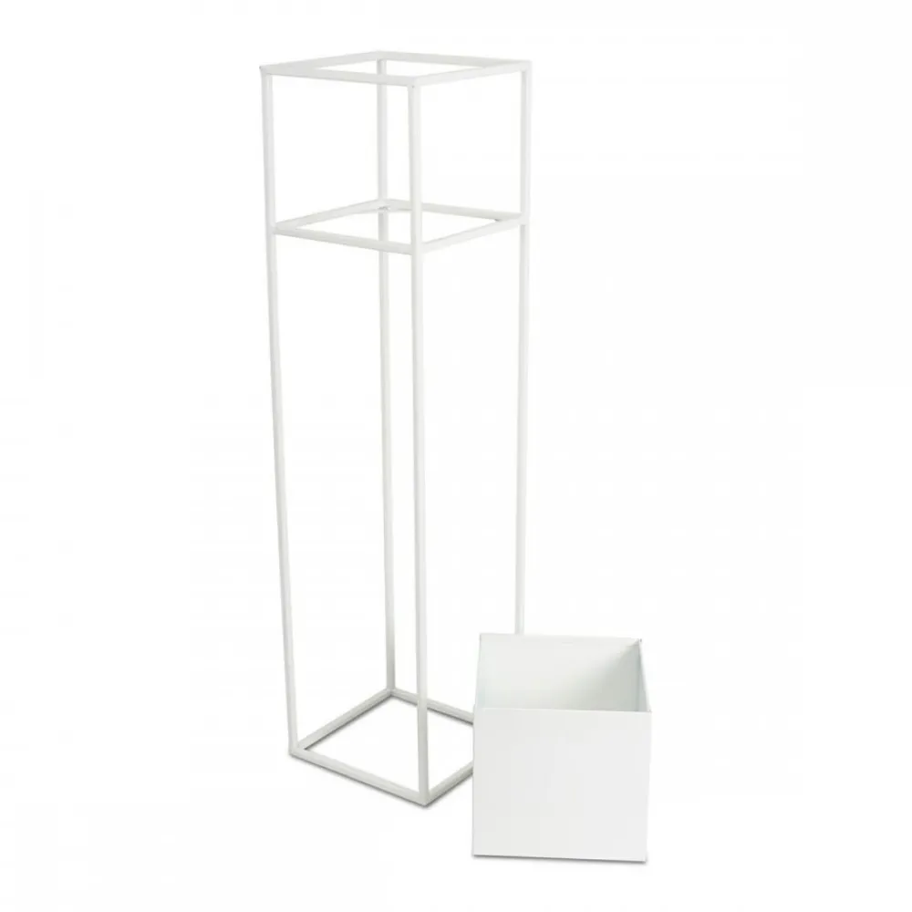 Nowoczesny kwietnik stojak biały 90 cm GLAM * HowHomely Outlet