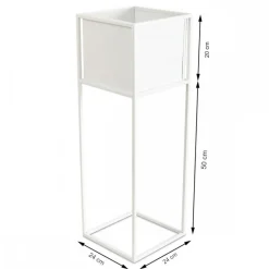 Nowoczesny kwietnik stojak biały 70 cm GLAM * HowHomely Online