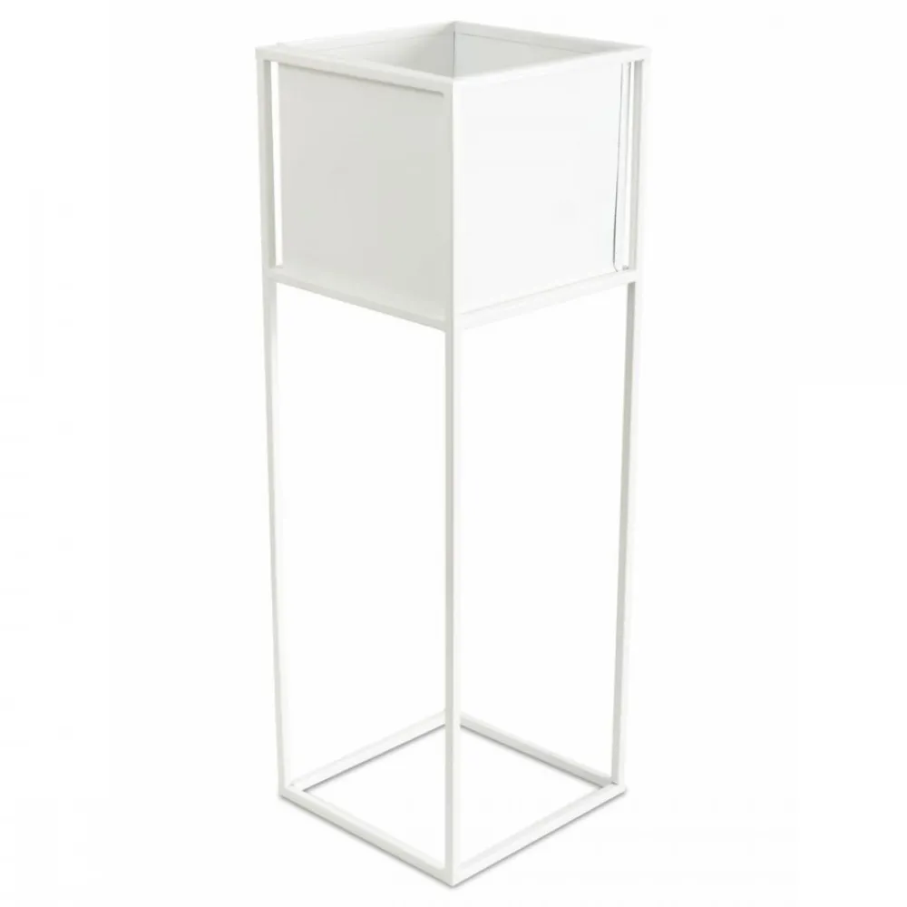 Nowoczesny kwietnik stojak biały 70 cm GLAM * HowHomely Online