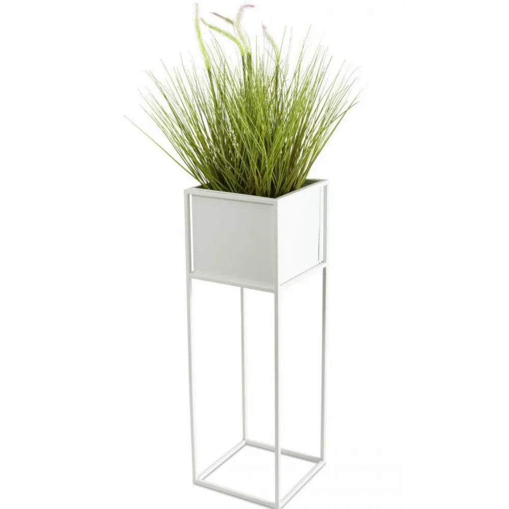 Nowoczesny kwietnik stojak biały 70 cm GLAM * HowHomely Online