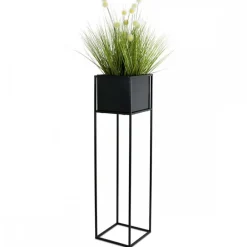Nowoczesny kwietnik stojak czarny 90 cm LOFT * HowHomely Best