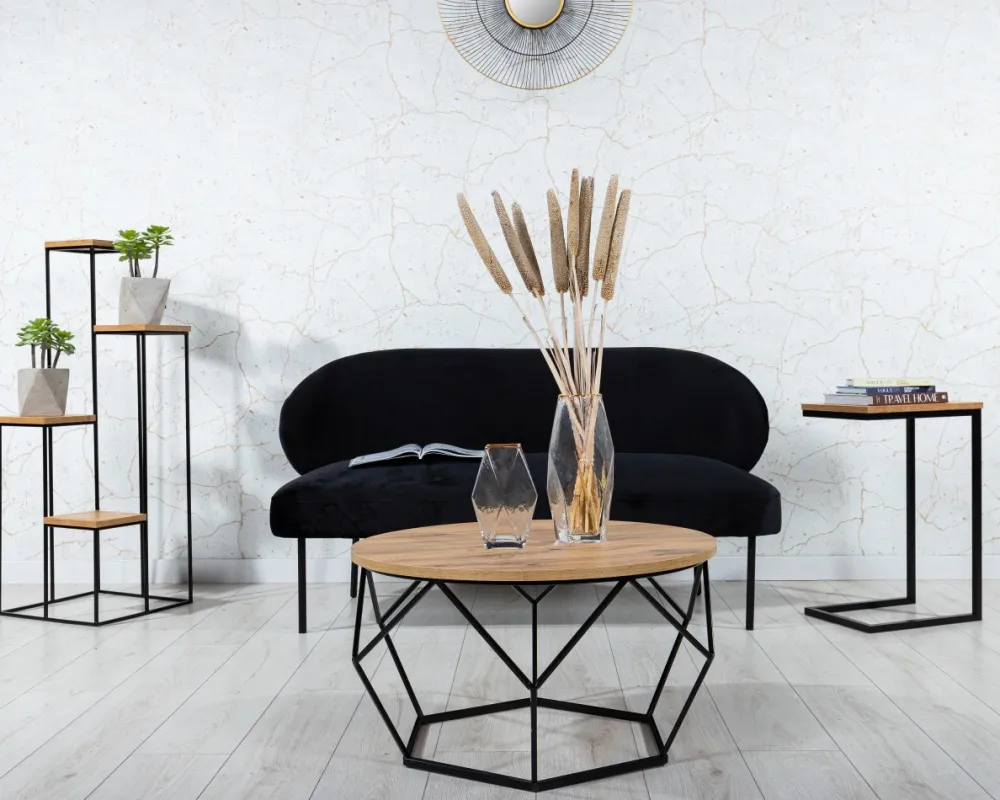 Nowoczesny kwietnik stojak 110 cm czarny LOFT * HowHomely Hot