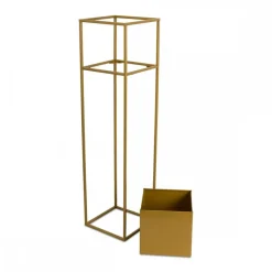 Nowoczesny kwietnik stojak złoty 90 cm GLAM * HowHomely Best