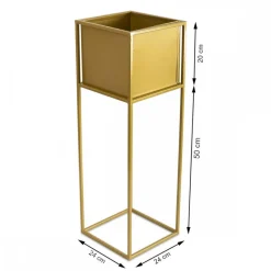 Nowoczesny kwietnik stojak złotym 70 cm GLAM * HowHomely Sale