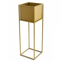 Nowoczesny kwietnik stojak złotym 70 cm GLAM * HowHomely Sale