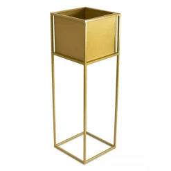 Nowoczesny kwietnik stojak złotym 70 cm GLAM * HowHomely Sale