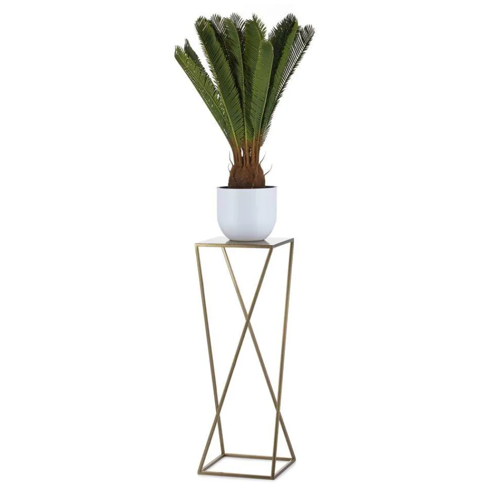 Nowoczesny kwietnik stojący 70 cm ZŁOTY GLAM * HowHomely