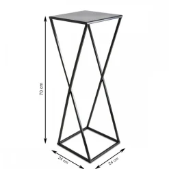 Nowoczesny kwietnik stojący 70 cm czarny LOFT * HowHomely