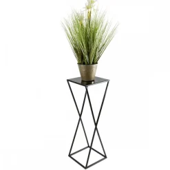 Nowoczesny kwietnik stojący 70 cm czarny LOFT * HowHomely