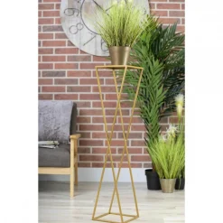 Nowoczesny kwietnik stojący 100 cm złoty * HowHomely