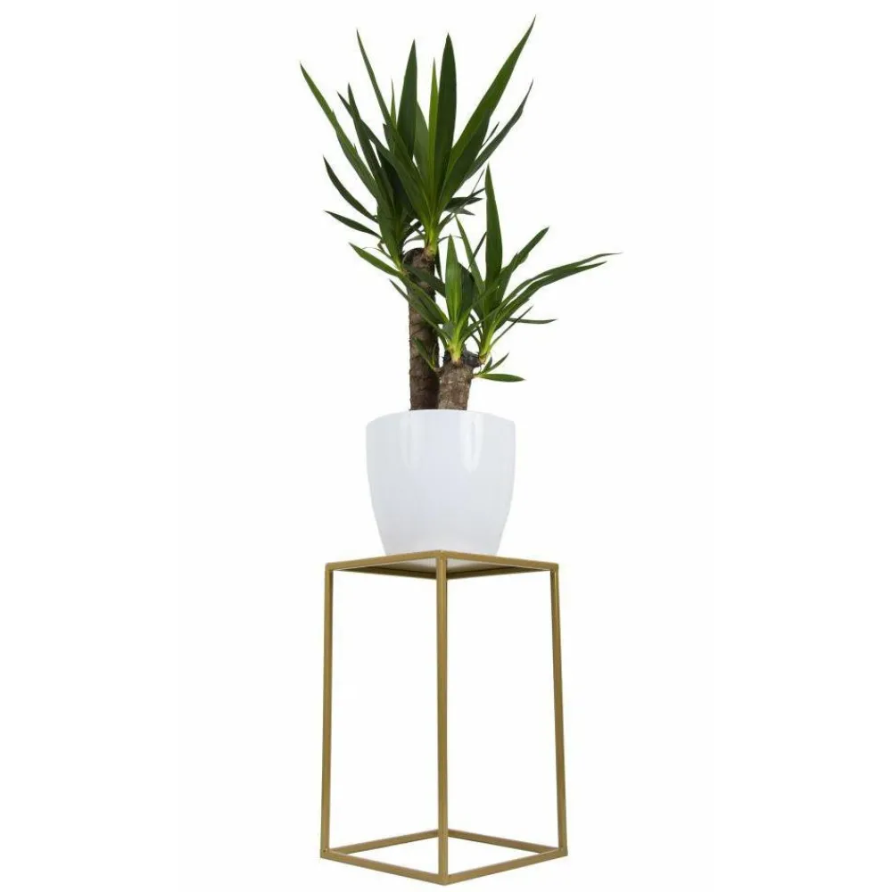 Nowoczesny kwietnik stojący 40 cm złoty * HowHomely Outlet