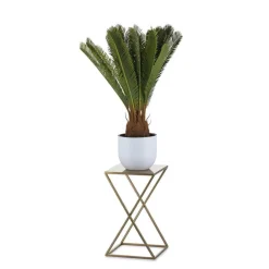 Nowoczesny kwietnik złoty stojący 40 cm GLAM * HowHomely Best
